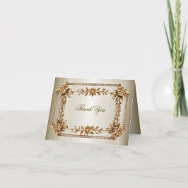 Party Gold Verziert Rectangle Dimond Blume Shiny Dankeskarte