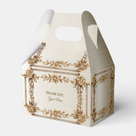 Party Gold Verziert Rectangle Dimond Blume Shiny Geschenkschachtel