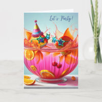 Party Goldfish in einer Birthday Punch Bowl