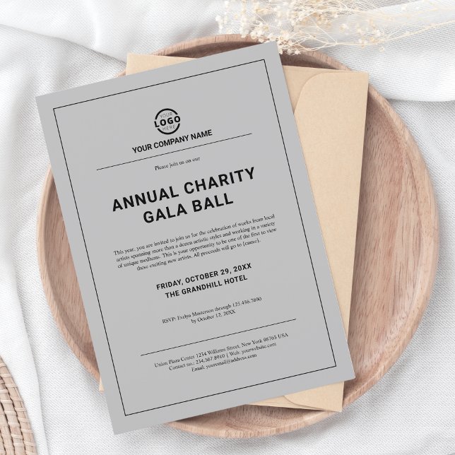 Party Grau für das Business Corporate Event eines  Einladung (Von Creator hochgeladen)