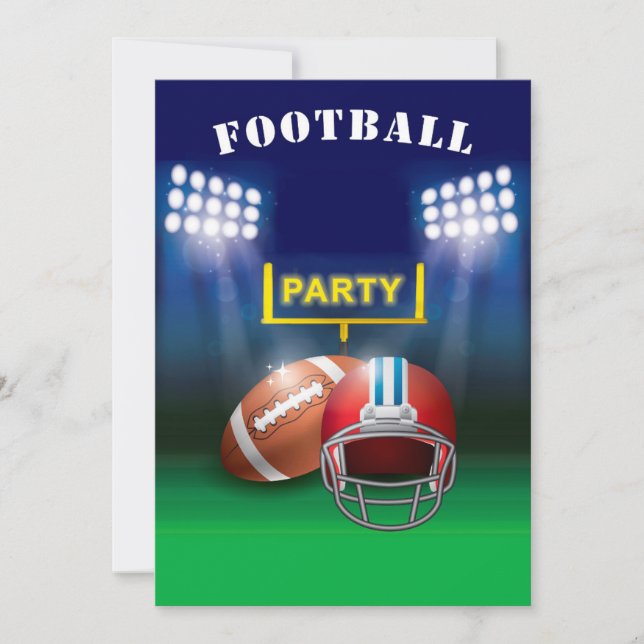 Party Gridiron Uprights and Field Einladung (Vorderseite)