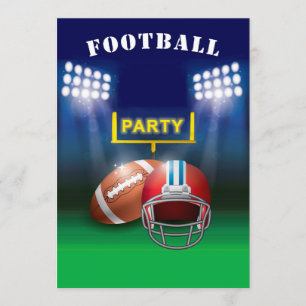 Party Gridiron Uprights and Field Einladung