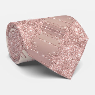 Party-Hals-Krawatte Rose Gold Glitzer Tropfen Krawatte