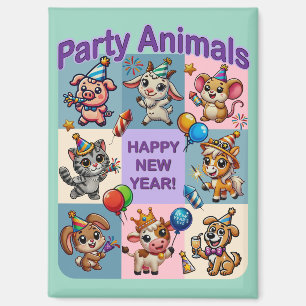 Party "Happy New Year" Magnet