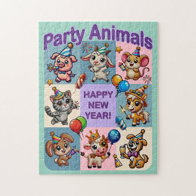 Party "Happy New Year" Puzzle (Vertikal)