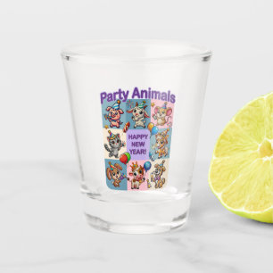 Party "Happy New Year" Schnapsglas