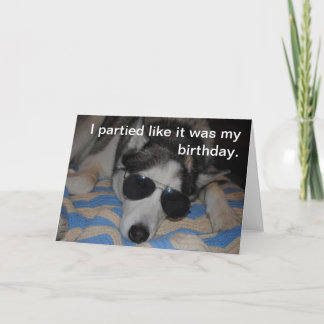 Party Hard Birthday Card Karte