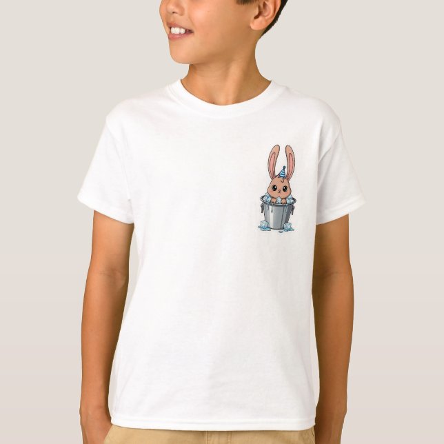 Party-Hasen-Eimer-Kälte-Kinder T-Shirt (Vorderseite)