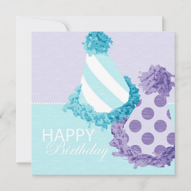 Party Hasen Geburtstag Einladung (Vorderseite)