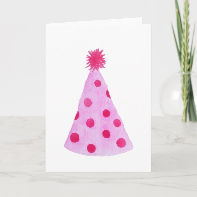 Party Hat Birthday Card Karte (Vorderseite)