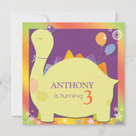 Party Hat Dinosaur Niedliche Geburtstagsparty eine Einladung