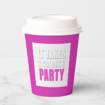 Party hat zwei Farben, rosa weiß