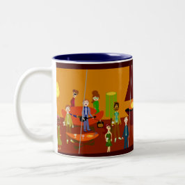 Party-Haus-Deluxe Tasse! Zweifarbige Tasse