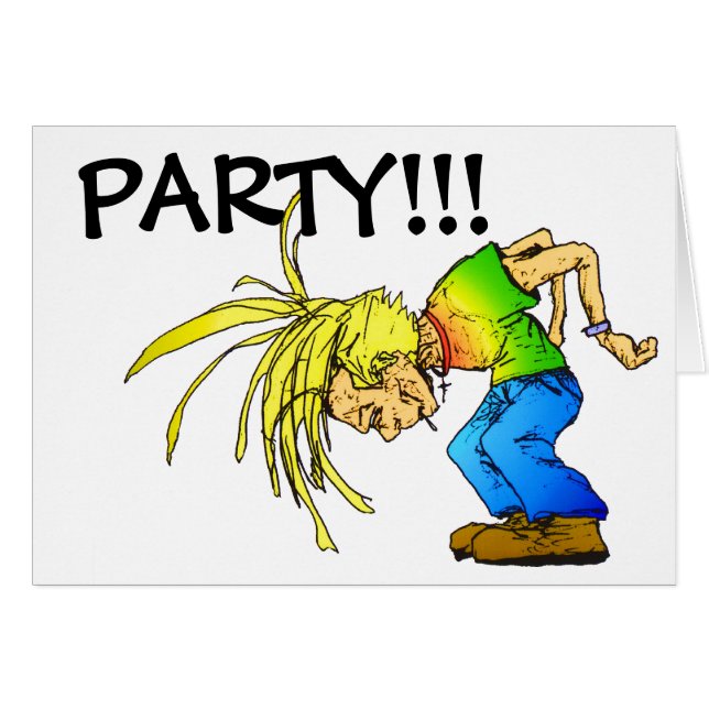 Party "Heavy Metal Mosh Pit Head Banger" Tier (Vorderseite (Horizontal))