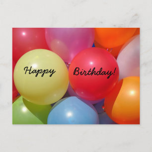 Party Hintergrund der farbenfrohen Ballons Postkarte