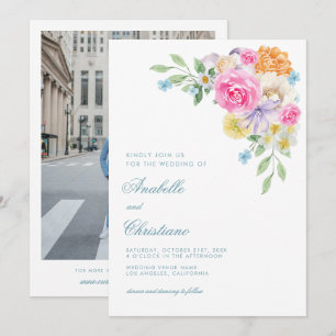 Party Hochzeit im Blumengarten Einladung