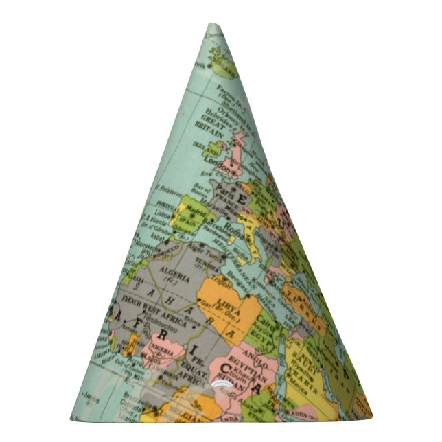 Party-Hut - Mehrfarbenkarte Partyhütchen (Rechts)