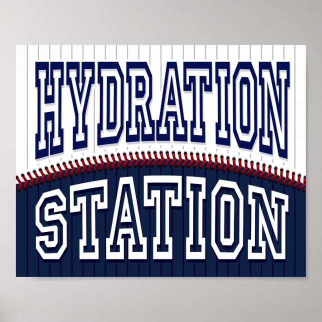 Party-HYDRATION-STATION-Schild Poster (Vorne)