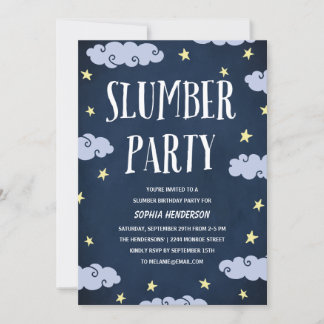 Party | Illustriert Navy Blue Geburtstag Einladung