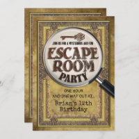 Party im Escape Room - Vorder- und Rückseite