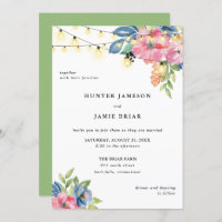 Party im Garten, Blume und Lichter bei Hochzeiten