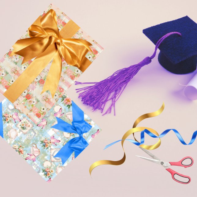 Party im Garten Geschenkpapier Set (Beautiful for graduation gifts.)