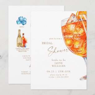 Party im Haus Aperol Spritz Junggesellinnenabschie Einladung