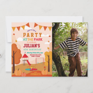 Party im Park Birthday Herbst Picnic Einladung