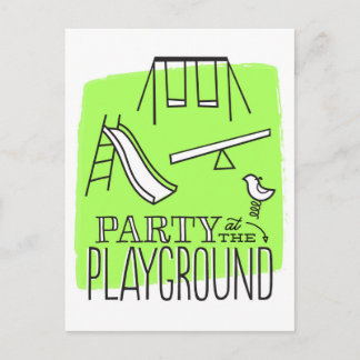 Party im Park Postcard Einladung - Limon