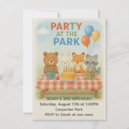 Party im Park Tier Einladung zum Geburtstag
