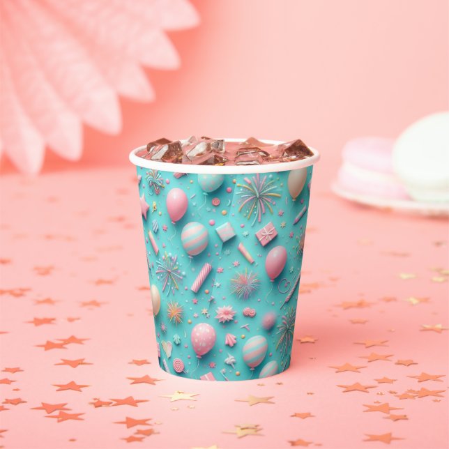 Party in Blau Pappbecher (Insitu)