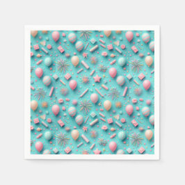 Party in Blau Serviette