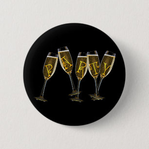 Party in Champagne Button