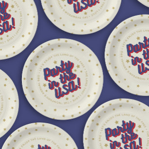 Party in den USA 4. Juli Dekorationen Pappteller