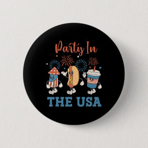 Party in den USA 4. Juli Funny Party Usa Sommer Button