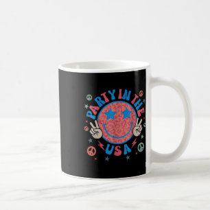 Party in den USA 4. Juli Preppy Lächeln Retro mir Kaffeetasse