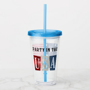 Party in den USA Acryltrinkbecher