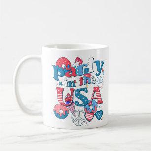 Party in den USA - amerikanischer Sommer 4. Juli Kaffeetasse