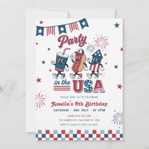 Party in den USA Kinder Jungen Geburtstag American Einladung