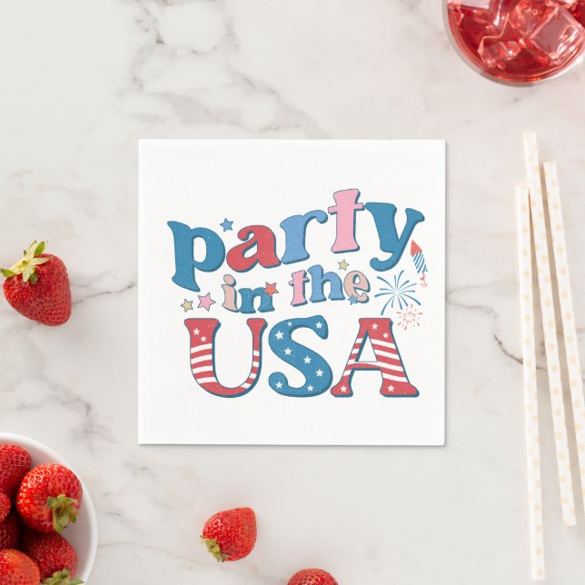 Party in den USA Patriotic Serviette (Beispiel)