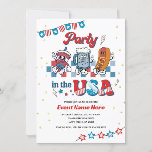 Party in den USA Retro Fun American Diner Birthday Einladung