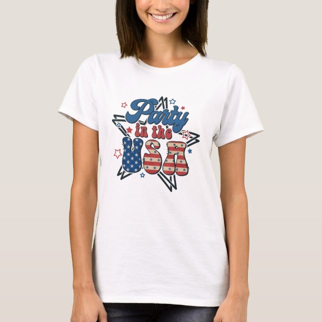 Party in den USA T-Shirt (Vorderseite)