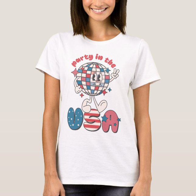 Party in den USA T-Shirt (Vorderseite)