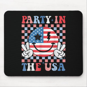 Party in der US Retro lächeln Gesicht amerikanisch Mousepad