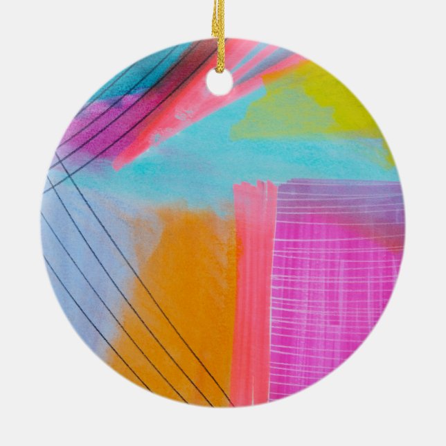 Party in einer Box Keramik Ornament (Hinten)