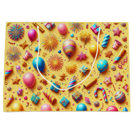 Party in Gelb Große Geschenktüte