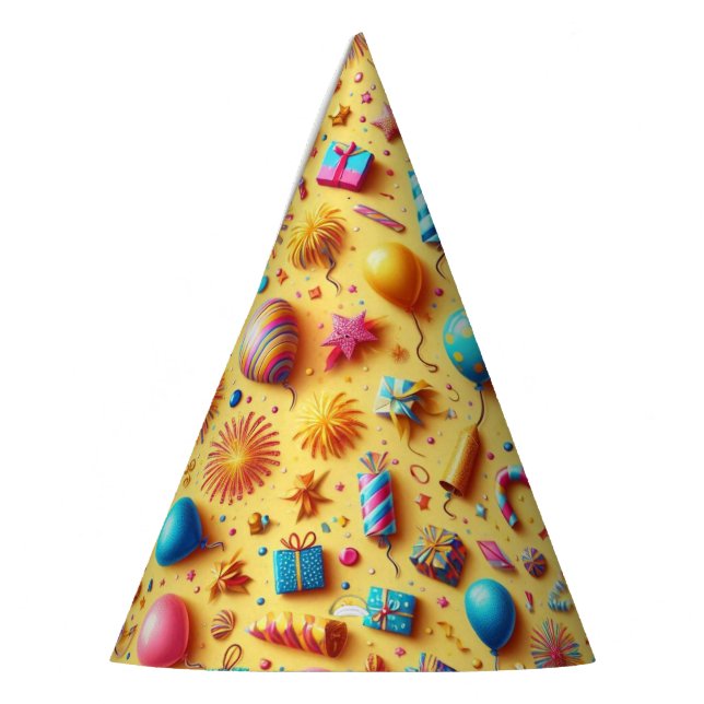 Party in Gelb Partyhütchen (Links)