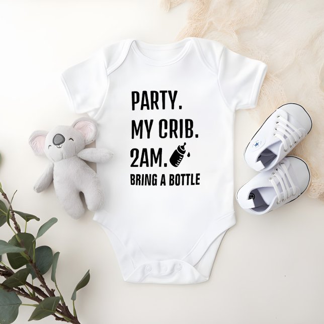 Party in meinem Grill - Funny Baby Bodysuit Strampler (Von Creator hochgeladen)