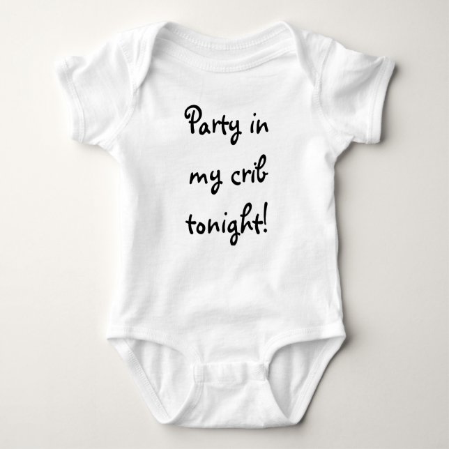 Party in meiner Krippe heute Abend! Baby Strampler (Vorderseite)
