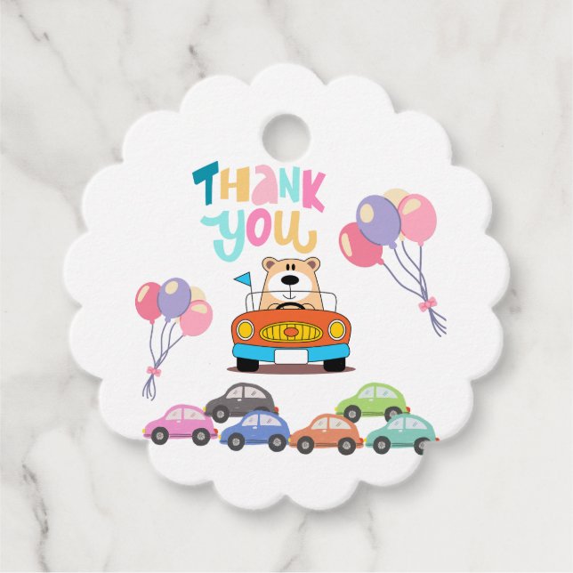 Party in Packungen Geschenkanhänger (Vorderseite)